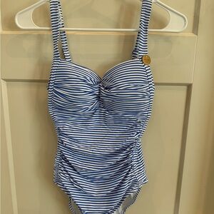 Blue Striped Kids Swimsuit